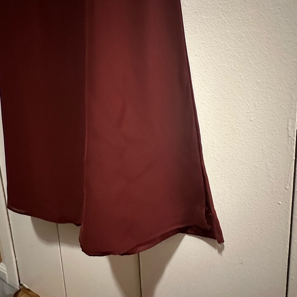 Revelry Skye Chiffon Dress in Cabernet - Picture 5 of 8